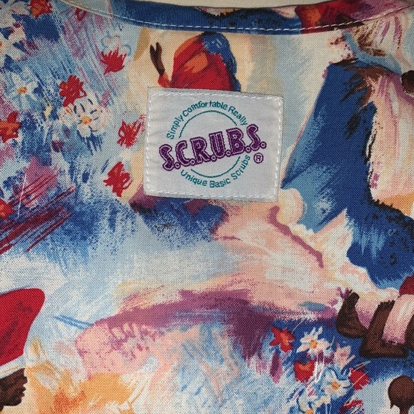 Gent Loved SCRUBS Top Beautiful Print - Picture 8 of 8